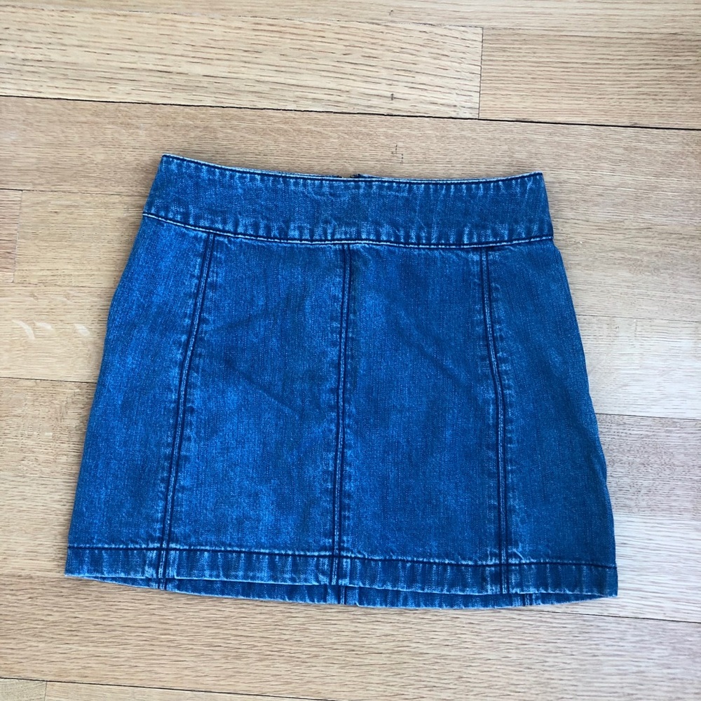Free People Jean Skirt